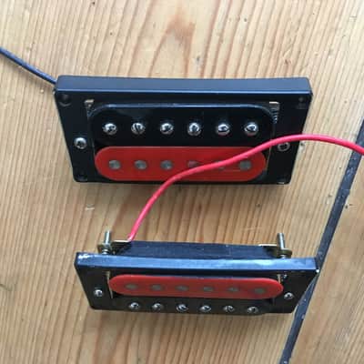 HMV Black Red Alnico Guitar Bridge Neck Humbucker Pickup Set HOT image 6