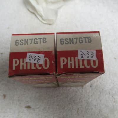 perfect match pair philco  RCA 6sn7 gtb 1950 image 2
