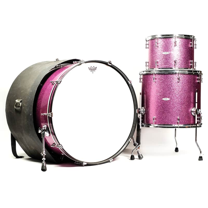C&C Purple Sparkle Drum Set (14x28 - 10x14 - 16x18) owned By J Mascis image 1