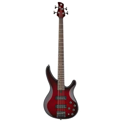 Yamaha TRBX604FMDRB 4 String Bass in Flame Maple Top in Dark Red Burst image 2