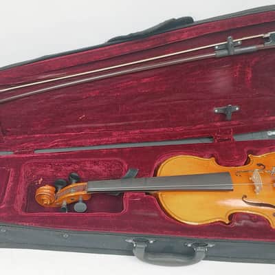 Mueller 1/2 Size Violin for Parts / Repair with Case & Bow image 15