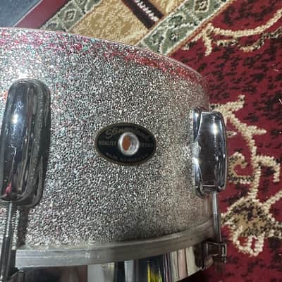 Slingerland 5x14 8 Lug Snare Drum October 1961 - Peacock Sparkle image 4
