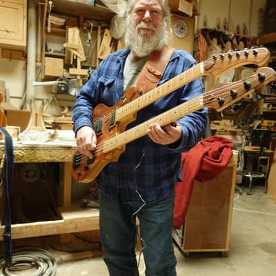 Double-Neck 6 String Guitar/4 String Bass Joe Till Guitars image 14