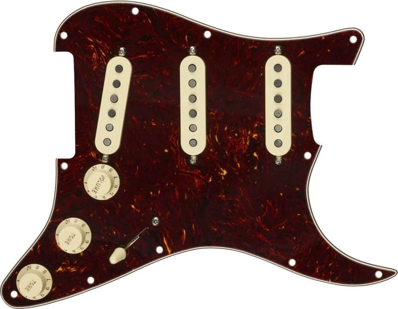 Fender Pre-Wired Strat® Pickguard, Custom Shop Fat 50's SSS image 1