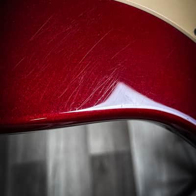 Squier Affinity Stratocaster SSS - Candy Apple Red with Cream Pickguard image 9