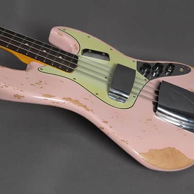 Fender Custom Shop Jazz Bass 1962 Heavy Relic Shell Pink image 3