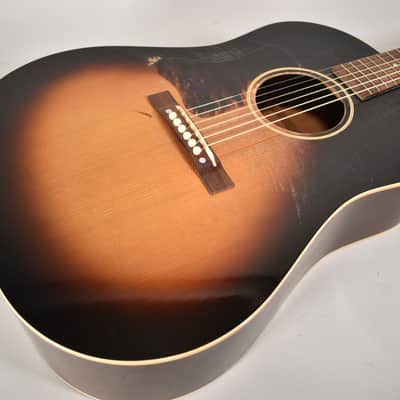 Pre War Guitars Model J Lefty Sunburst Relic Slope Shoulder Acoustic Guitar w/OHSC image 3