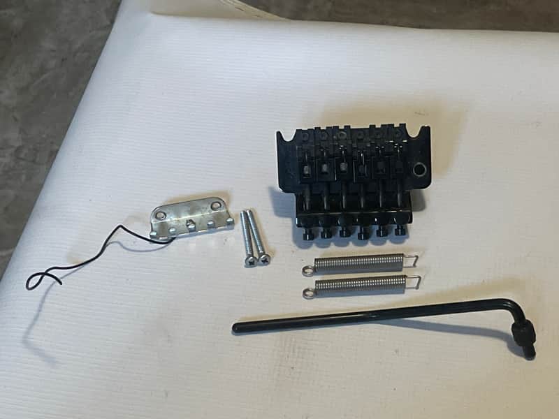 2010's Era Used FRT-01000 1000 Series Licensed Floyd Rose Black Guitar Tremolo Bridge & Arm image 1