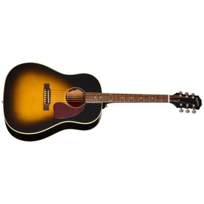 Epiphone J-45 Standard Acoustic-Electric Guitar w/ Premium Gig Bag - Vintage Sunburst image 3