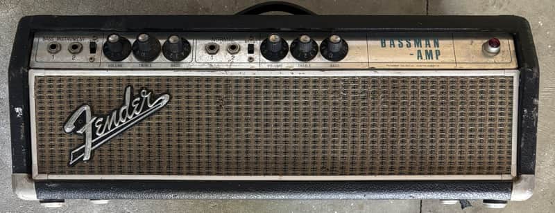 Vintage 1968 FENDER Bassman Tube Guitar Amp / Head Drip Edge Black Line LOCAL PICKUP ONLY image 1