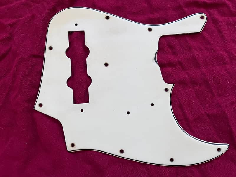 1966 1967 Fender white Jazz bass pickguard image 1