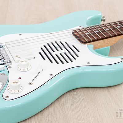 1996 Fender Stratocaster ST-Champ10 ST-CH-435 Mini Electric Guitar Sonic Blue w/ Built-In Speaker, Japan MIJ image 4