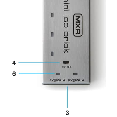 MXR M239 MINI ISO-BRICK Power Supply 4-9V Outputs & 1 Switchable 9V/18V Output & ECB009G1 ADAPTER image 4