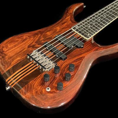 PHRED instruments Panda 6-string Shot Scale Bass 2023 - Transparent brown image 9