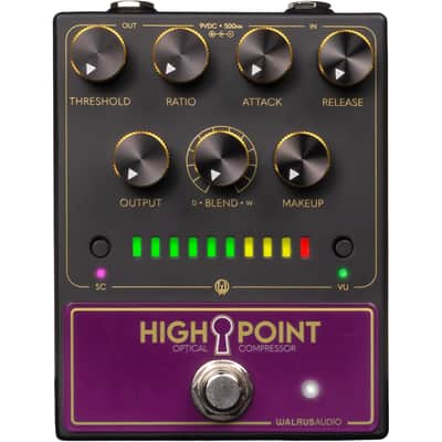 Walrus Audio Highpoint Optical Compressor Pedal - Black image 1