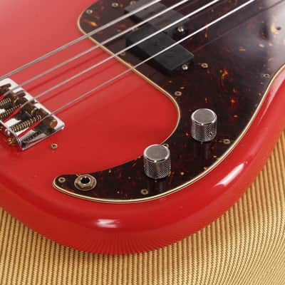 Fender Custom Shop Pino Palladino Signature Precision Bass Relic Fiesta Red over Desert Sand image 12