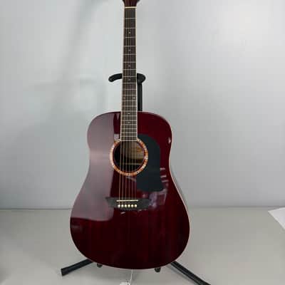 (Mint) Washburn WD100DLTWRK Wine Red 6 string Dreadnought Mahogany Acoustic Guitar image 1