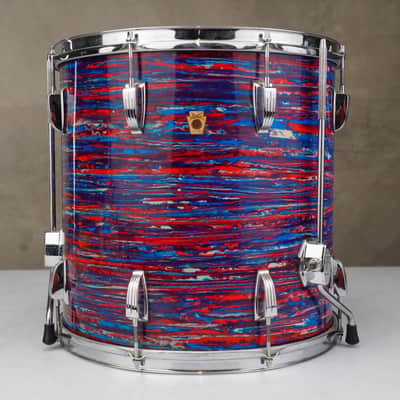1968 Ludwig 4-Piece Psychedelic Red Drums #59132 image 10