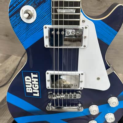 Bud Light Les Paul style 2010s - Blue on blue image 8