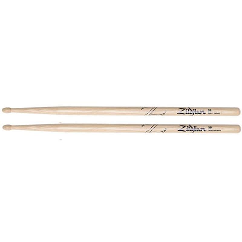Zildjian 5B Hickory Drum Sticks - Wood Tip image 1