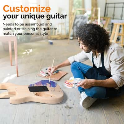 Glarry DIY GST HH Pickup Electric Guitar Kit image 4