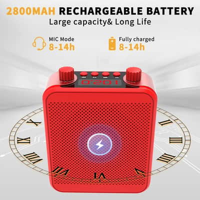 Voice Amplifier, 30W 2800mAh Rechargeable Personal Voice Amplifier with Microphone Headset, Portable Speaker for Multiple Locations Classroom, Meetings and Outdoors image 2