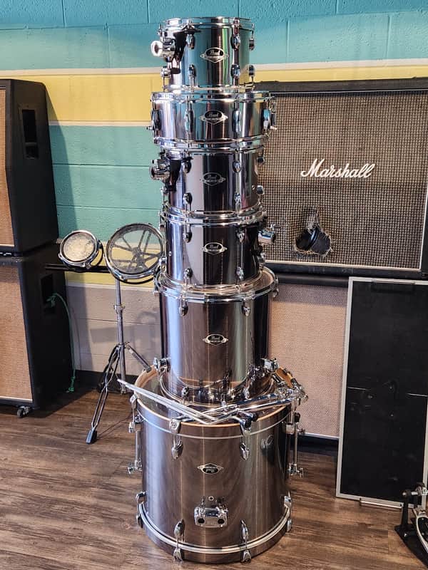 Pearl Export 6pc. 10/12/13/14/16/22 Chrome w/ Hardware image 1