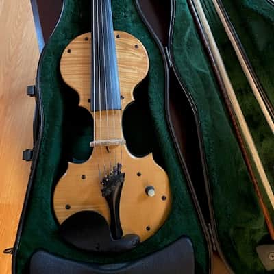 Rare Tucker Barrett 5-string electric violin/viola early 1990s - curly maple image 1