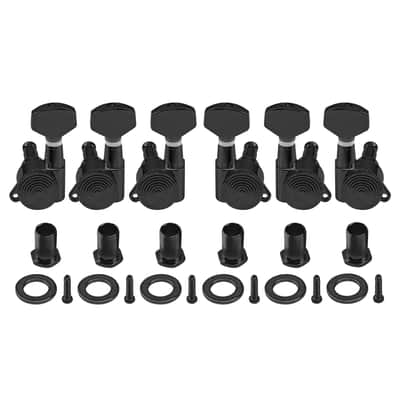 3L3R Guitar Machine Heads Locking Tuning Key Pegs Tuners Replacement Compatible with Stratocaster Telecaster Electric or Acoustic Guitars (Black) image 1