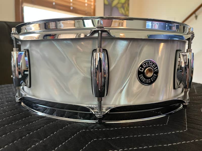 Gretsch Catalina Club 14"x5" Snare Drum - White Satin Flame! image 1