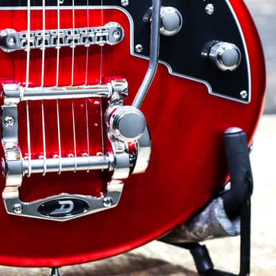 Duesenberg Julietta Baritone Catalina Red Solid Alder Body Electric Guitar w/Bag image 8