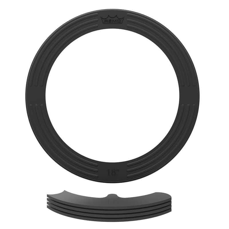 Remo External Sub Muff'l® System 18″ Black Bass Drum Dampening Accessory MF-3018-00- image 1