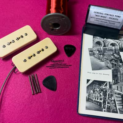 General Vintage Tone NOS Wire Ltd. "Mis 50's LTD" P90 Soapbar Pickup Set – CAB Cream Covers image 13