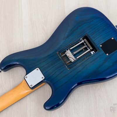 1992 Levinson Blade Texas Blue S-Style Guitar SSS Clear Blue, Japan image 15