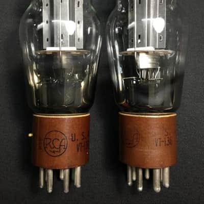 PAIR RCA 1625 Coke Bottle Brown Base POWER VACUUM TUBES Tested USA 11.2723-D image 1