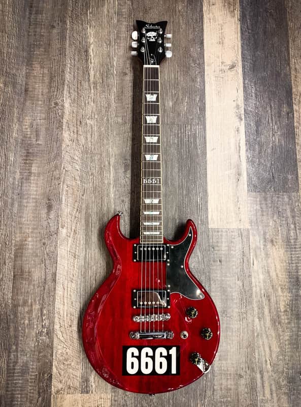 チェリー Schecter Zacky Vengeance Custom Reissue Rosewood Fretboard