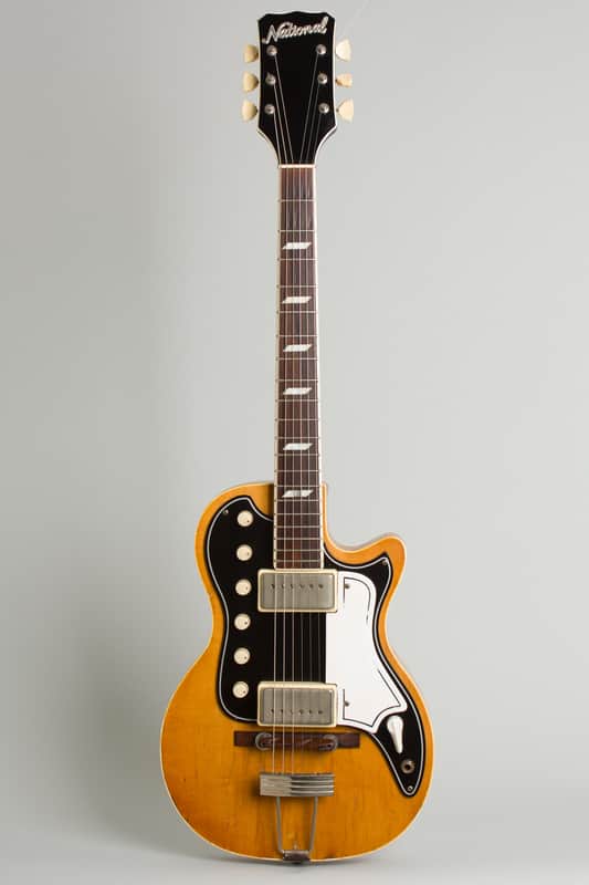 National Model 1104 Town & Country Solid Body Electric Guitar (1958), ser. #X74695, period soft shell case. image 1