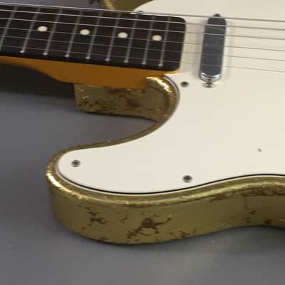 LEFTY Custom Heavy Relic TL59 Gold Metallic Vintage Guitar Aged Tele 6 Lb HSC image 11