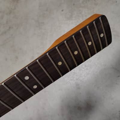Roasted Maple Strat Neck fits fender Stratocaster body 21 frets 60s style image 5