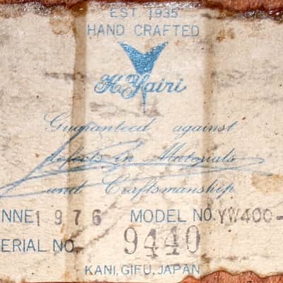 1976 Hand Made K Yairi YW400 12 strings guitar+ Hard Case image 23