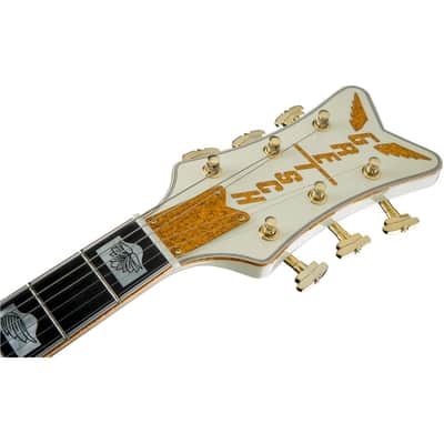 Gretsch G6136-55 Vintage Select Edition '55 Falcon Hollow Body 6-String Right-Handed Electric Guitar with Cadillac Tailpiece (White Lacquer) image 5