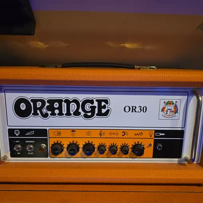 Orange OR30 30-Watt Guitar Amp Head 2023 Orange, includes footswitch and cover image 1
