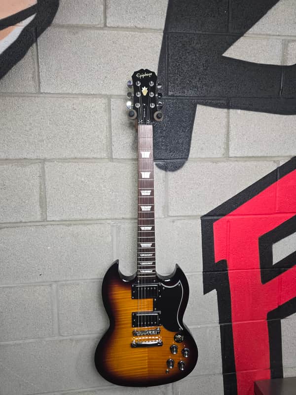 Epiphone G-400 2004 - Flame Top Sunburst image 1