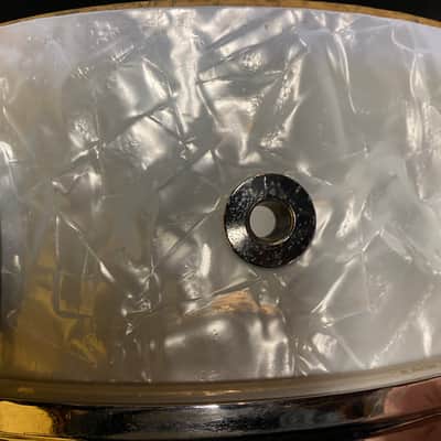 Gorgeous Gretsch Dixieland 14x5.5" 6-Lug Snare Drum with Round Badge 1958 - 1971 - White Marine Pearl image 24