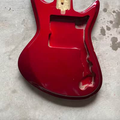 Red Guitar Teisco Sharkfin Style Body DIY Project