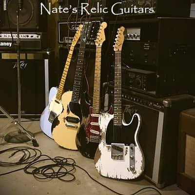 USA Relic Strat Style Electric Guitar Road Worn Yellow by Nate's Relic Guitars image 13