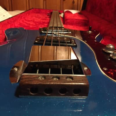 Mosrite Joe Maphis Bass w/OHSC 1967ish Sparkly Teal image 5