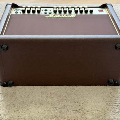 Marshall Acoustic Soloist AS80R 2-Channel 80-Watt 2x10" Acoustic Guitar Combo 1994 - 1999, including foot pedal, cover and rolling case - Brown image 9