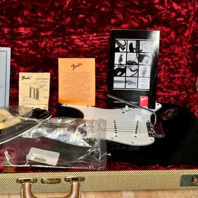 Excellent 2003 Fender Custom Shop Custom Classic Stratocaster, Black with Rosewood Fingerboard & Birdseye Maple Neck, COA, Hang Tags & OHSC, Very Nice Package it will Ship Fast ! image 24