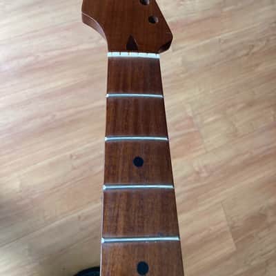 Luthier made Lefty Strat Neck Rare Wood Aguano Masha image 5